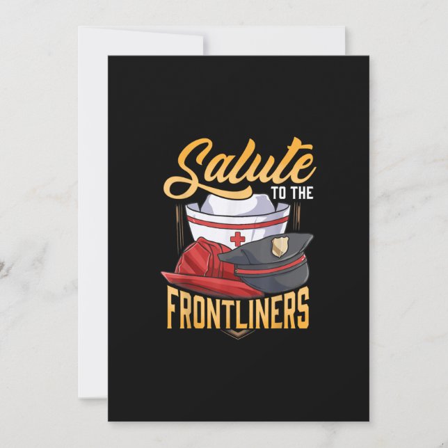 Lönsam brandman för polisen Frontliner Nurse Gifts Julkort (Framsida)