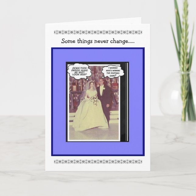 Lönsam Bröllop-årsdag - Vintage Kort (Framsida)
