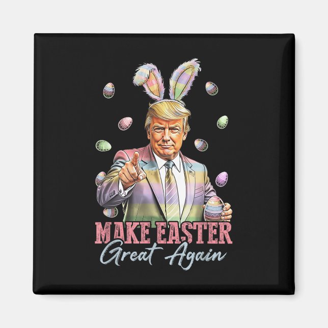 Lönsam Bunny Trump Gör Påsk Underbar igen, kanin H Magnet (Framsidan)