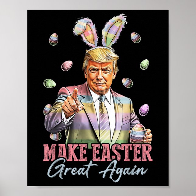 Lönsam Bunny Trump Gör Påsk Underbar igen, kanin H Poster (Framsidan)