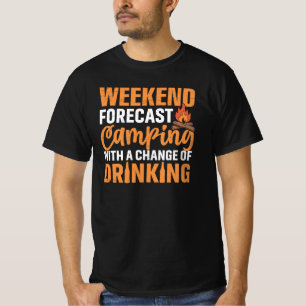 Lönsam Camping Weather-prognos T Shirt