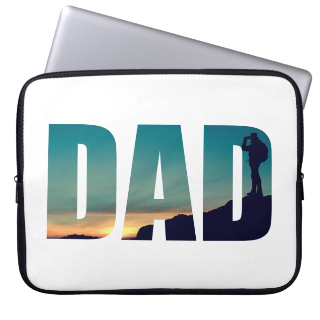 Lönsam campingkamper hiker pappa laptop fodral (Framsidan)