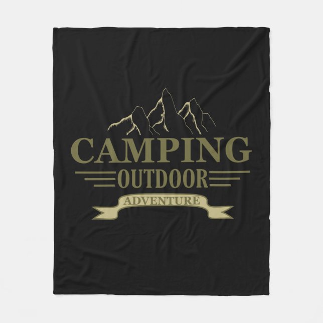 Lönsam campingkamper ord för videokameror fleecefilt (Framsidan)