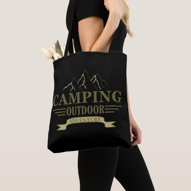 Lönsam campingkamper ord för videokameror tygkasse (Närbild)