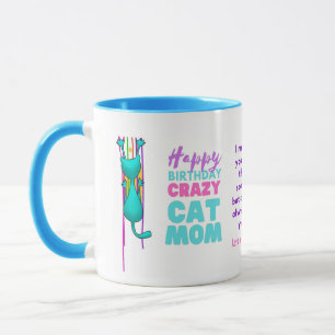 Lönsam CAT MAMMA-födelsedag från MAKE till WIFE Mugg