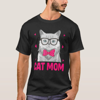 Lönsam Cat Mamma Vintage Best Cat Mamma någonsin T Shirt