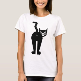 Lönsam CAT svart och vit T-Shirt