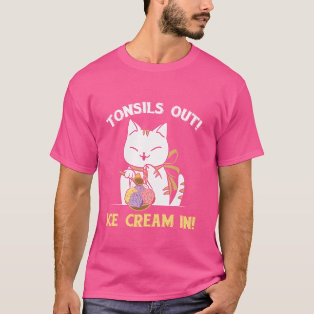 Lönsam CAT-tonsil ut isgrädda i Tonsil Surgery R T Shirt (Framsida)