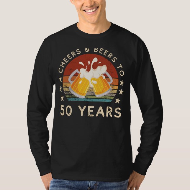 Lönsam Cheers och Öl 50:e födelsedagsfirandet T T Shirt (Framsida)