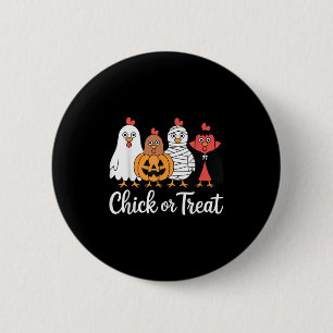 Lönsam Chick eller behandling av Chicken Halloween Knapp