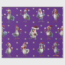 Lönsam Chicken Jul Helgdag Party Lila Vin