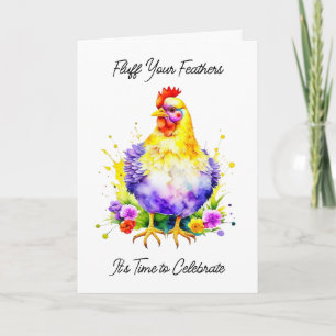 Lönsam Chicken Puns Birthday Kort