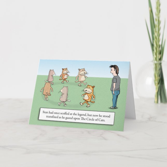 Lönsam cirkel av katternas födelsedag kort (Framsida)