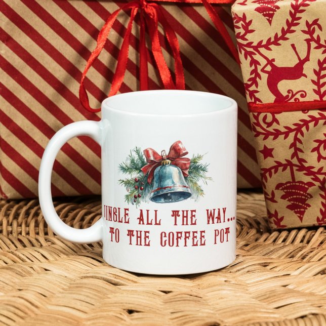 Lönsam citat Gräs Grenar och Bell jul Kaffemugg (Skapare uppladdad)