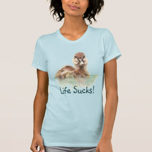 Lönsam citat, livsucks, Arg Anka, fågel T Shirt