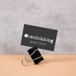 Lönsam citattecken övertänkande specialist visitkort