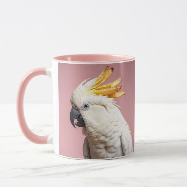 Lönsam Cockatoo med Fransk Fries-Vapensköld Mugg (Vänster)