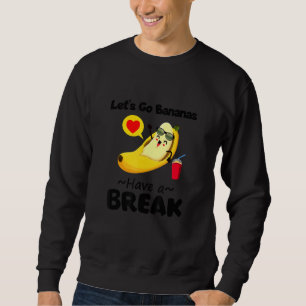 Lönsam Coola Låt oss Banana har en bruak grafik de Lång Ärmad Tröja