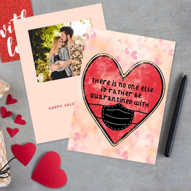 Lönsam Covid Quarantine Valentindag Julkort (Skapare uppladdad)