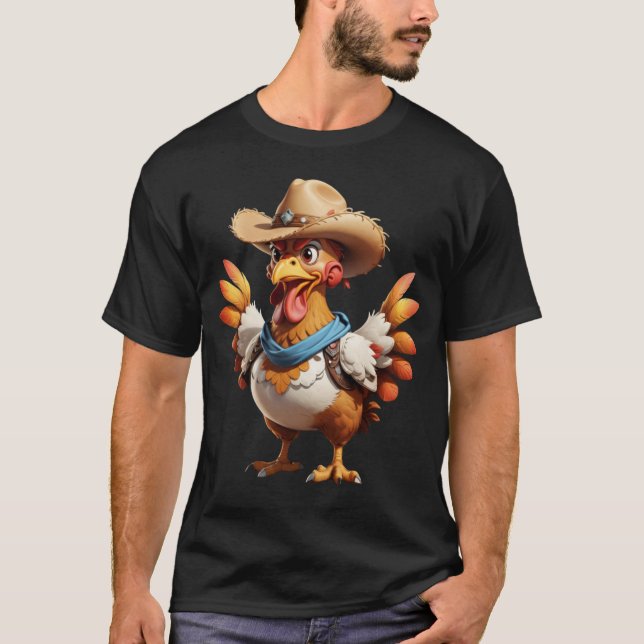 Lönsam cowboygrafik för cowboygrafik t-shirt (Framsida)