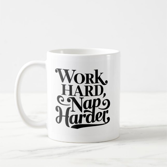 Lönsam Coworking-offert - Arbetshård, Nap Harder Kaffemugg (Vänster)