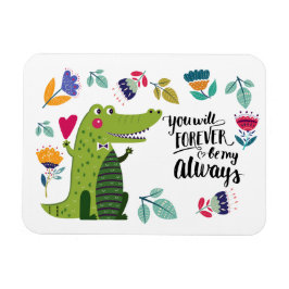Lönsam Crokodile Valentines Day Gift Magnet