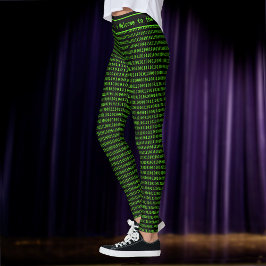 Lönsam cyberkod AI Generated eller Anpassningsbar  Leggings