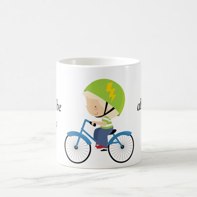 Lönsam cyklist var alltid Lycklig bicykling Älskar Kaffemugg (Center)