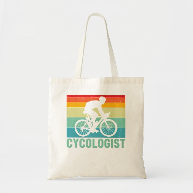 Lönsam cykolog Biking Psychology Cycling Premium Tygkasse (Framsidan)
