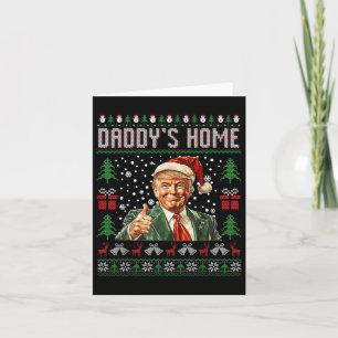 Lönsam Daddys Home Trump Ugly jul Sweater Xma Kort