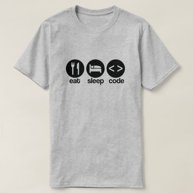 Lönsam datorprogrammerare Eat-vilokod T-Shirt (Design framsida)