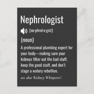 Lönsam definition av nephrolog vykort