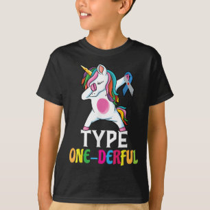 Lönsam diabetisk enmajs typ 1-underbar typ 1-diab t shirt