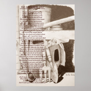 Lönsam dikt i trädgården verktyg för trädgårdsmäst poster