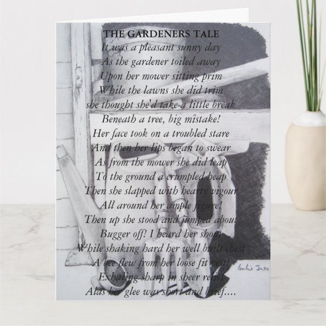 Lönsam dikt och verktyg konst kort (Framsida)