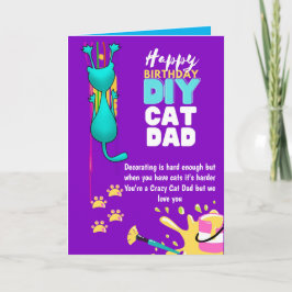 Lönsam DIY CAT PAPPA Birthday - Crazy about Cats D Kort