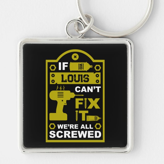 Lönsam DIY Reparera den Fyrkantig Silverfärgad Nyckelring (Framsidan)