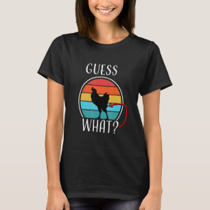 Lönsam djurfarm gissar vad kyckling Butt White De T Shirt