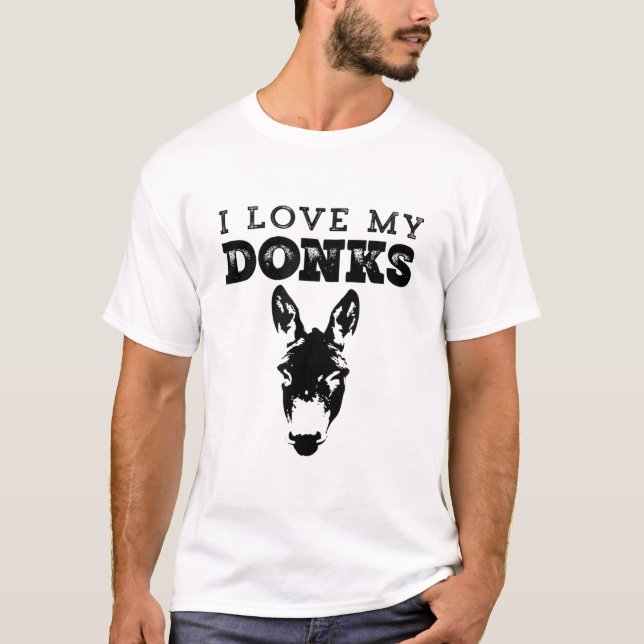 Lönsam Donkey Mamma eller Pappa Design - I Kärlek  T Shirt (Framsida)