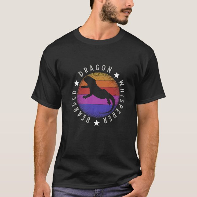 Lönsam draken Whisperer Retro Sunset Lizard T Shirt (Framsida)