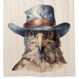 Lönsam duva med cowboyhatt, vattenfärg