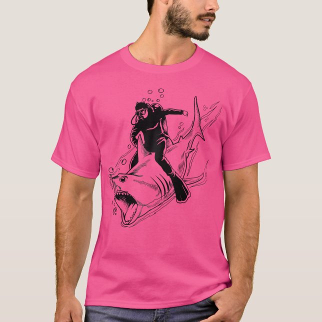 Lönsam Dyka- och hajdykare T Shirt (Framsida)