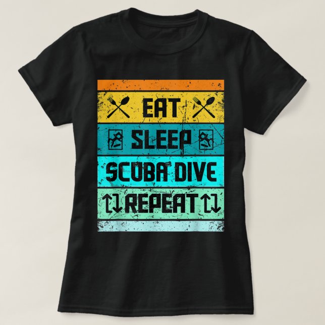 Lönsam Dyka Ts För manar Women Kids Scuba Div T Shirt (Design framsida)