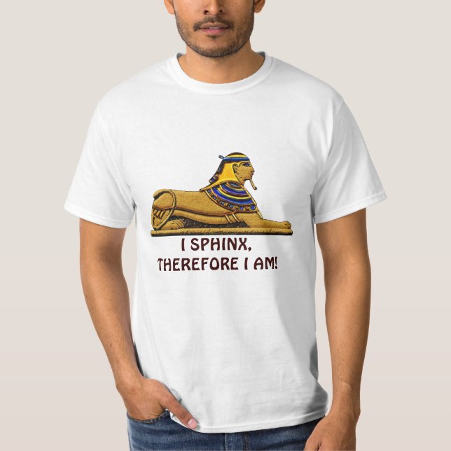 Lönsam egyptisk Sphinx Joke Design Tee (Framsida)