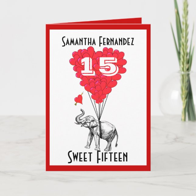 Lönsam elefant söt 15 kort (Framsida)