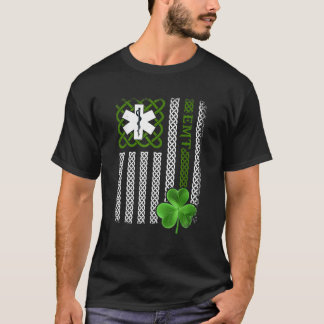 Lönsam EMS EMT Sjukvårdare Gift St Patricks Days T Shirt