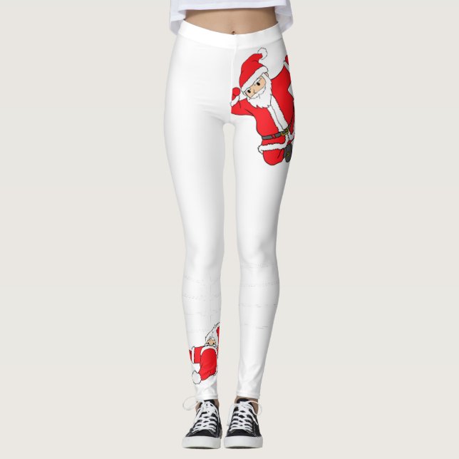 Lönsam engelska Bulldog Hund Träd jul Ljus Xm Leggings (Framsida)