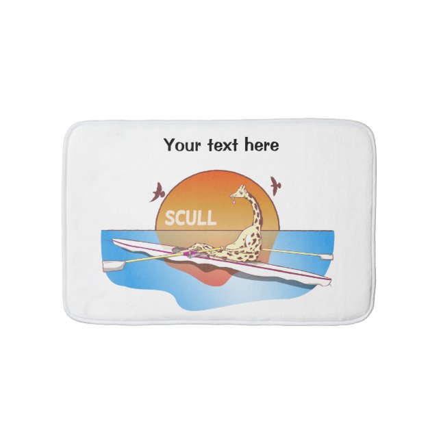 Lönsam enstaka döskallar roterande badrumsmatta (Framsidan)