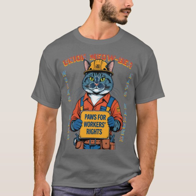 Lönsam EU-Kattdjurets arbetardag från New York T Shirt (Framsida)