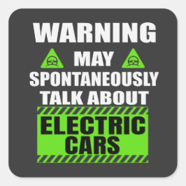 Lönsam EV-bil - Elbilsägare T-Shirt-nyckelkedja Fyrkantigt Klistermärke